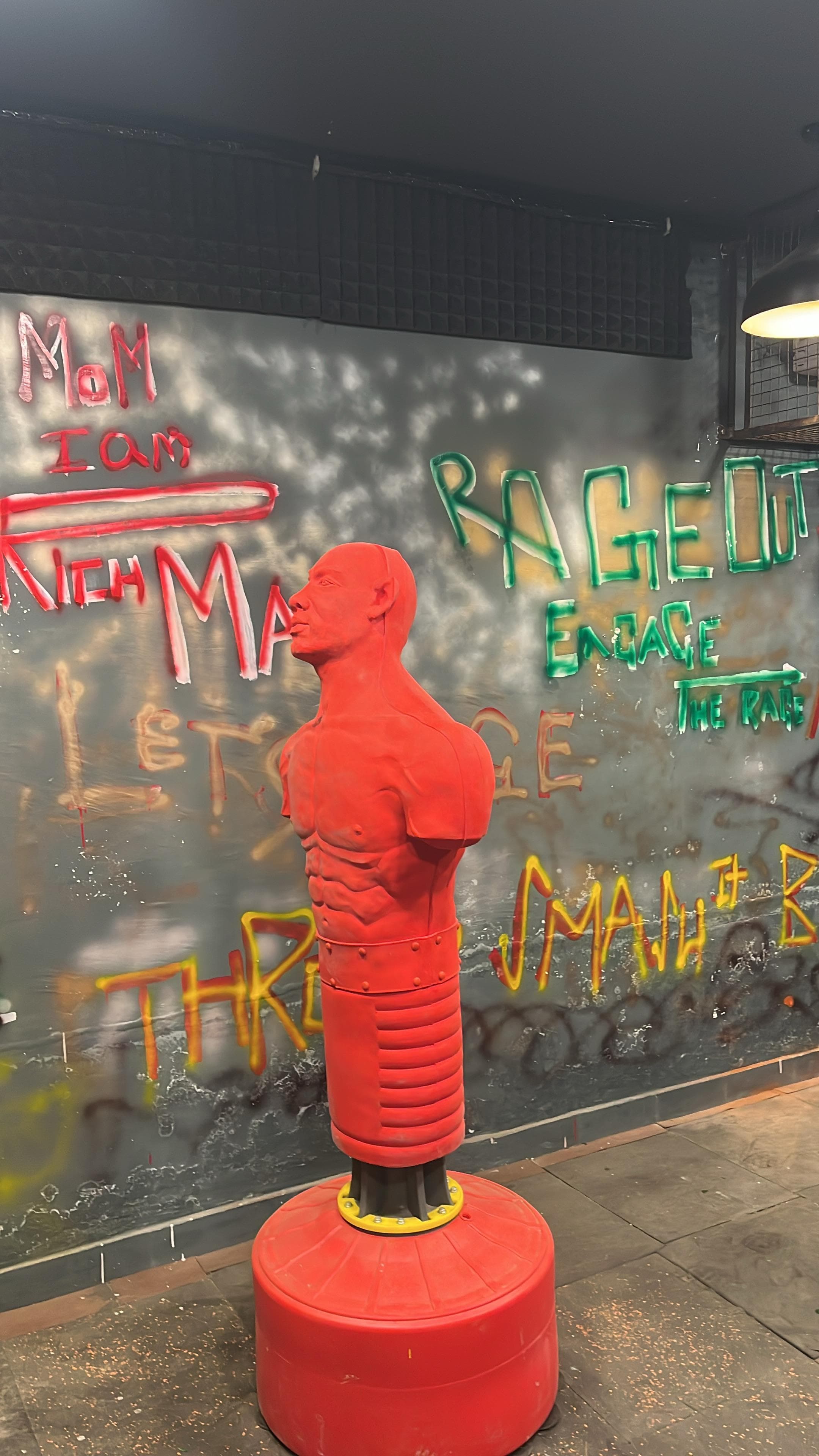 Boxing dummy training at RageCage