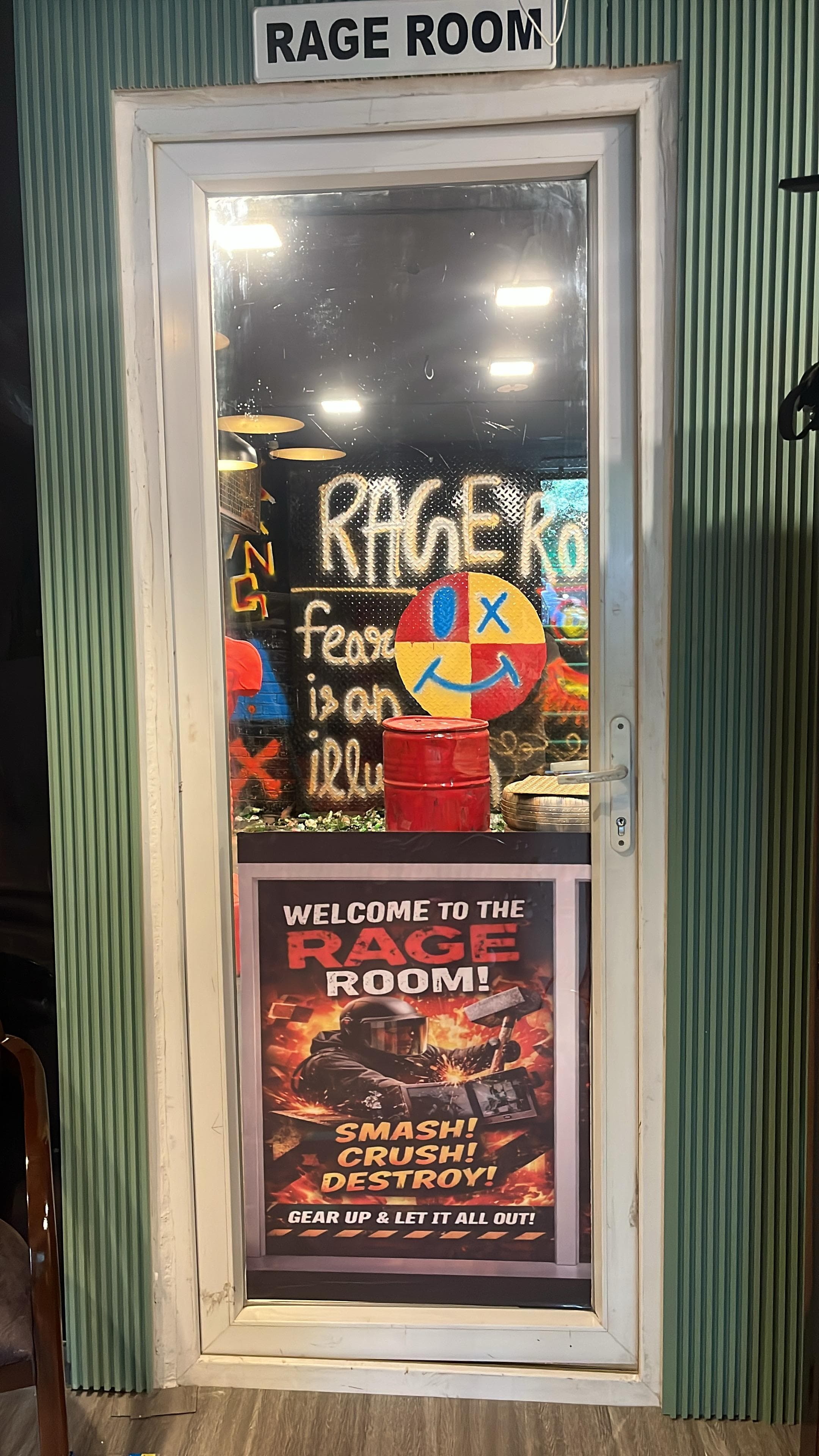 RageCage welcome zone and entry view